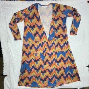 Women’s Medium Multi-Color LuLaRoe Sarah Duster Cardigan